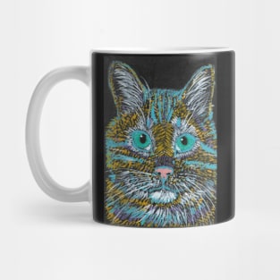 Abstract colorful cat face Mug